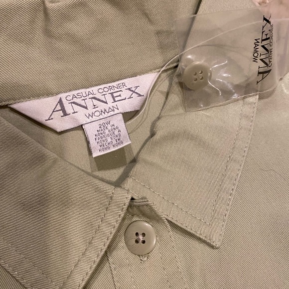 Casual Corner Annex size 20W long women’s dress button down collared, vtg. - Picture 9 of 12